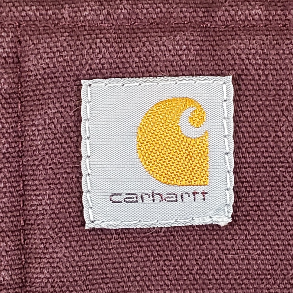 Carhartt Vest Womens Small Burgundy Red Duck Canvas 104224 V26 Sherpa Lined Work - Picture 3 of 10